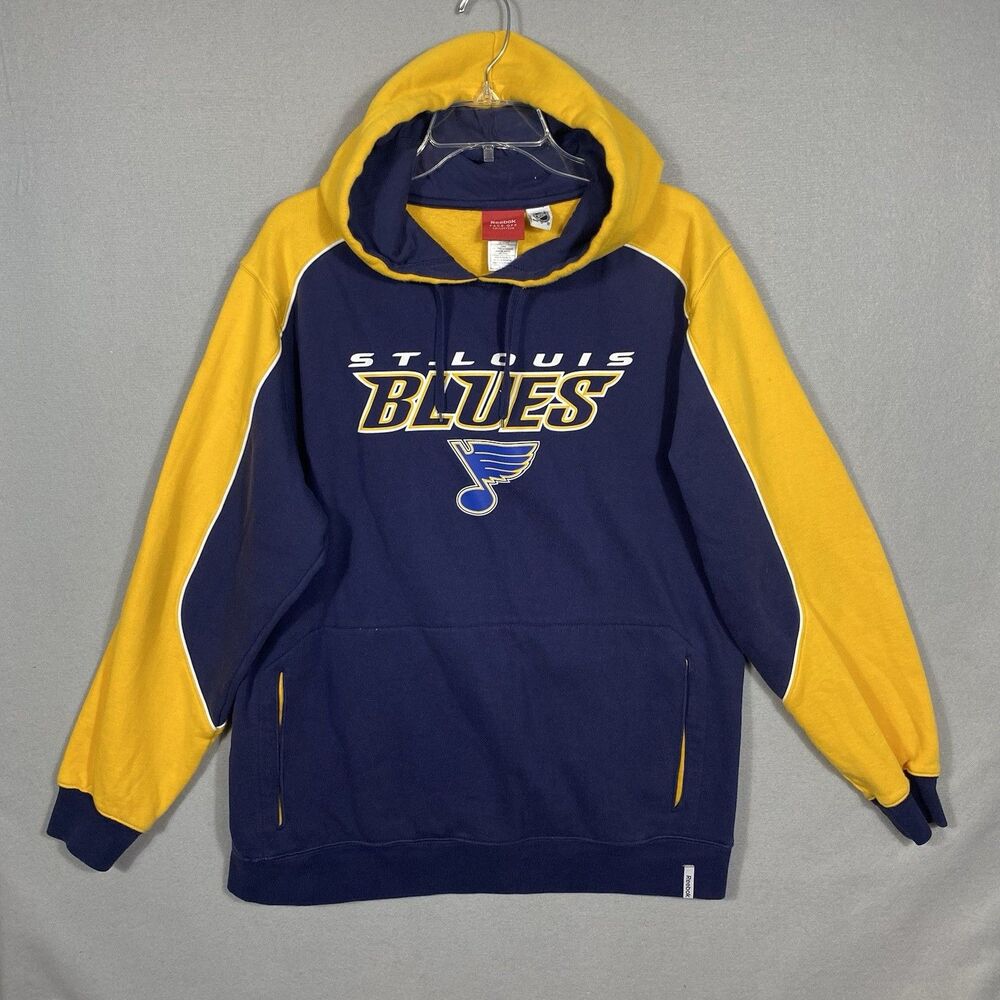 NHL Hockey St Louis Blues Men’s Hockey Hoodie Sweater Sweatshirt M Reebok